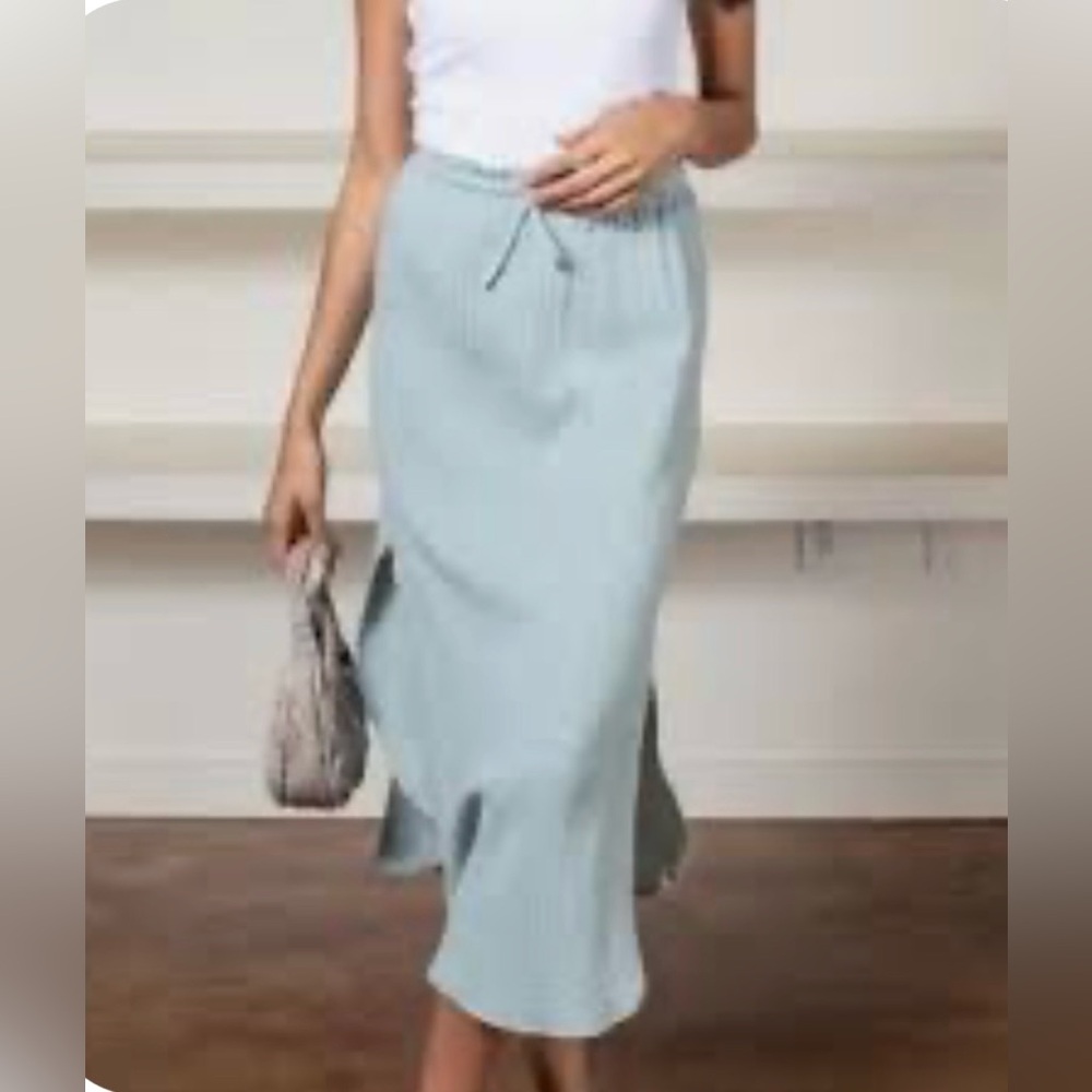 BB Dakota See You Later Midi Skirt in Sea Mist